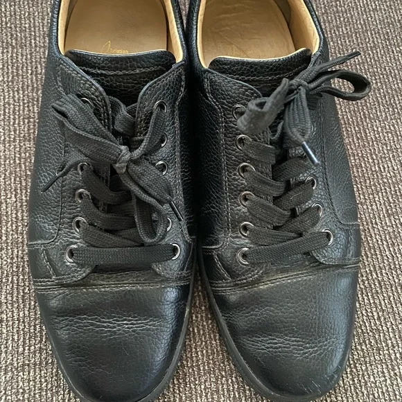 Christian Louboutin Black Leather Sneakers